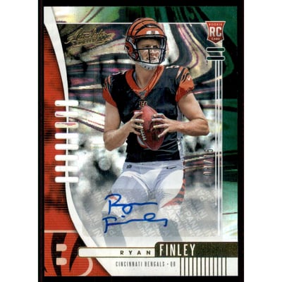 2019 Absolute Signature Rookies Green Waves #136 Ryan Finley/15