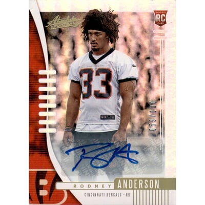 2019 Absolute Signature Rookies Spectrum #149 Rodney Anderson