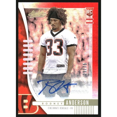 2019 Absolute Signature Rookies Spectrum Red #149 Rodney Anderson
