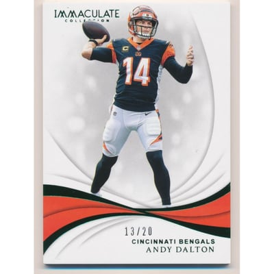 2019 Immaculate Collection Emerald #23 Andy Dalton
