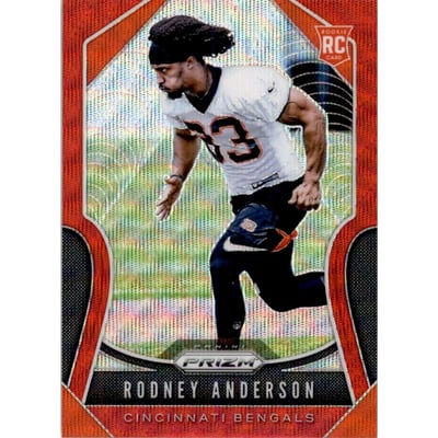 2019 Panini Prizm Prizms Red Wave #337 Rodney Anderson