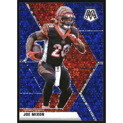 2020 Panini Mosaic Mosaic No Huddle Blue #47 Joe Mixon