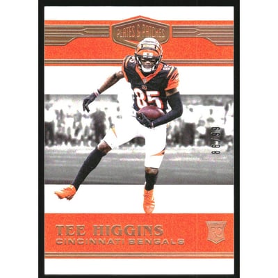 2020 Panini Plates and Patches #168 Tee Higgins RC