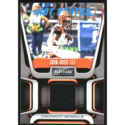 2020 Panini Playbook Hot Routes Jerseys Platinum #7 John Ross III