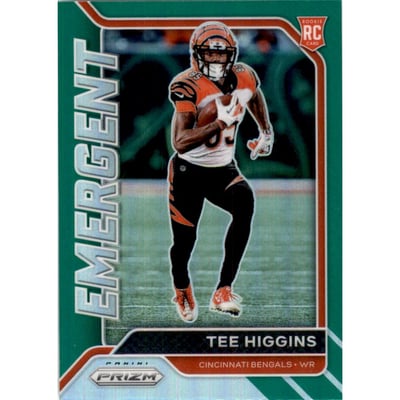 2020 Panini Prizm Emergent Prizms Green #17 Tee Higgins