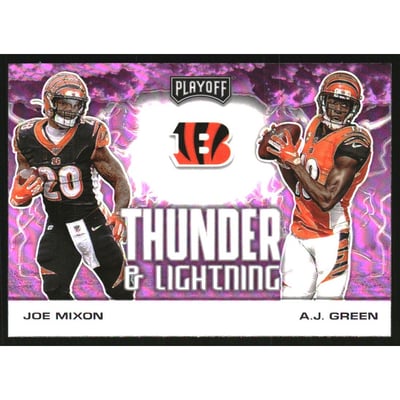 2020 Playoff Thunder and Lightning Pink #20 A.J. Green/Joe Mixon