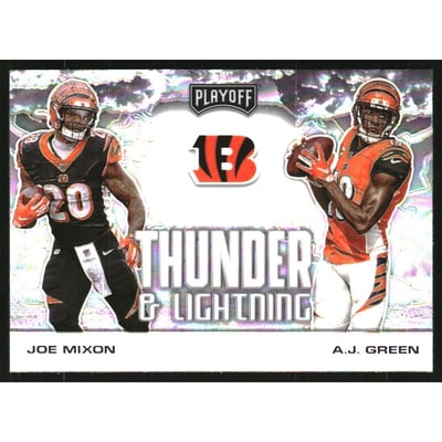 2020 Playoff Thunder and Lightning Silver #20 A.J. Green/Joe Mixon