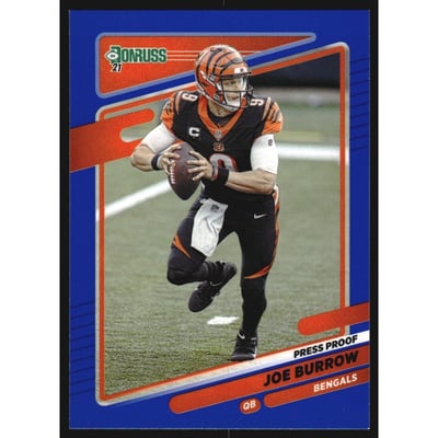 2021 Donruss Press Proof Blue #211A Joe Burrow