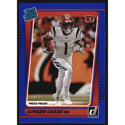 2021 Donruss Press Proof Blue #262 Ja'Marr Chase RR