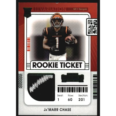 2021 Panini Contenders Rookie Ticket Swatches Variation #5 Ja'Marr Chase