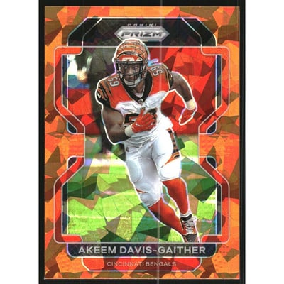 2021 Panini Prizm Prizms Orange Ice #275 Akeem Davis-Gaither