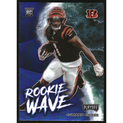 2021 Playoff Rookie Wave Blue #1 Ja'Marr Chase