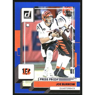 2022 Donruss Press Proof Blue #199 Joe Burrow