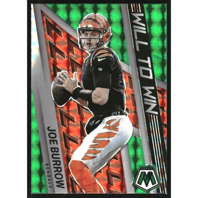 2022 Panini Mosaic Will to Win Mosaic Green #2 Joe Burrow