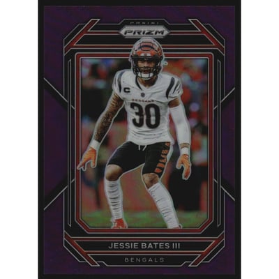 2022 Panini Prizm Prizms Purple #61 Jessie Bates III