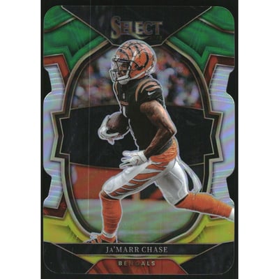 2022 Select Prizm Green and Yellow Die Cut #71 Ja'Marr Chase