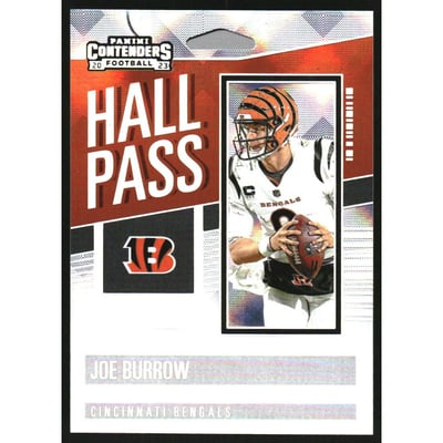 2023 Panini Contenders Hall Pass Silver #9 Joe Burrow