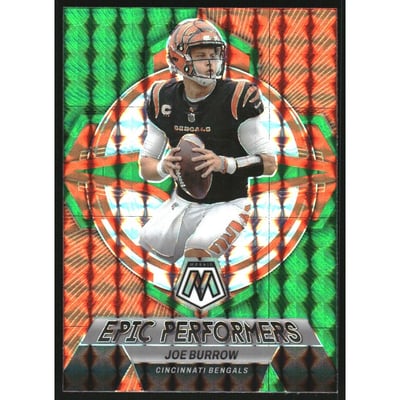 2023 Panini Mosaic Epic Performers Mosaic Green #2 Joe Burrow
