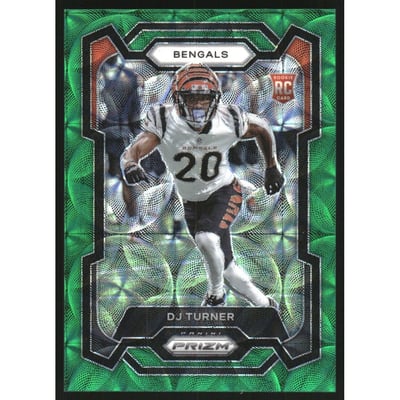 2023 Panini Prizm Prizms Green Scope #319 DJ Turner
