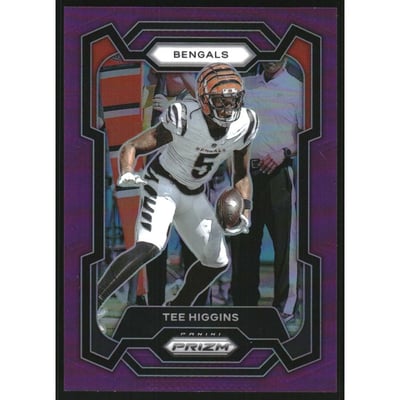 2023 Panini Prizm Prizms Purple #61 Tee Higgins