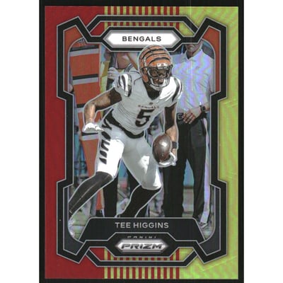 2023 Panini Prizm Prizms Red and Yellow #61 Tee Higgins