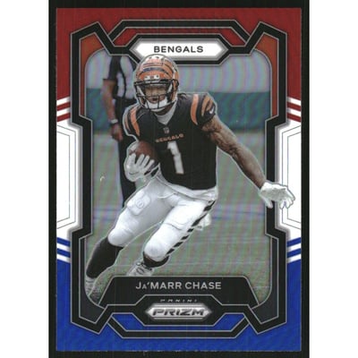 2023 Panini Prizm Prizms Red White and Blue #56 Ja'Marr Chase
