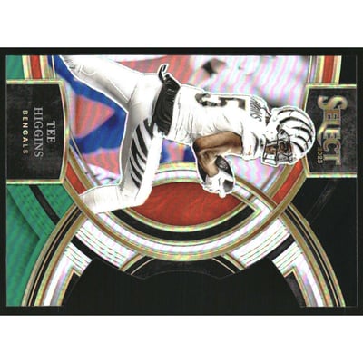 2023 Select Prizm Black and Green Die Cut #112 Tee Higgins