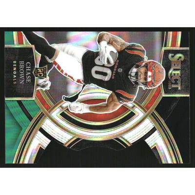 2023 Select Prizm Black and Green Die Cut #151 Chase Brown