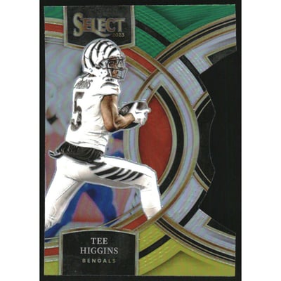 2023 Select Prizm Green and Yellow Die Cut #112 Tee Higgins