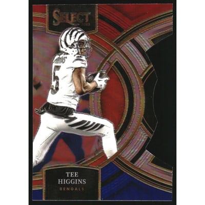 2023 Select Prizm Red and Blue Die Cut #112 Tee Higgins