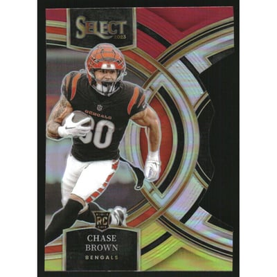 2023 Select Prizm Red and Yellow Die Cut #151 Chase Brown