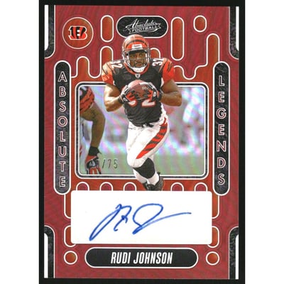 2024 Absolute Absolute Legends Signatures Red #23 Rudi Johnson