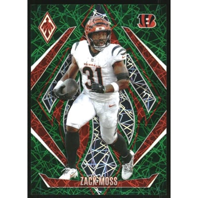 2024 Panini Phoenix Green Lazer #148 Zack Moss