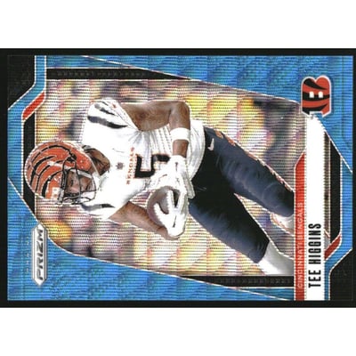 2024 Panini Prizm Prizms Blue Wave #58 Tee Higgins