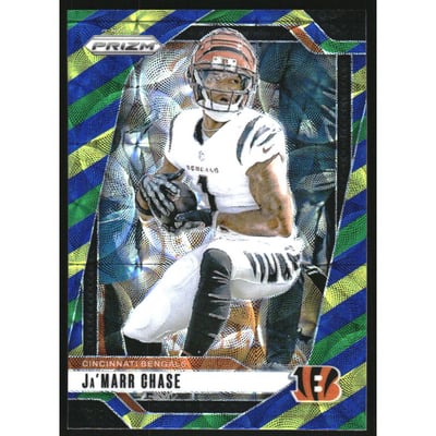 2024 Panini Prizm Prizms Choice Blue Yellow and Green #57 Ja'Marr Chase