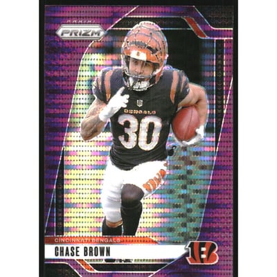 2024 Panini Prizm Prizms Purple Pulsar #60 Chase Brown