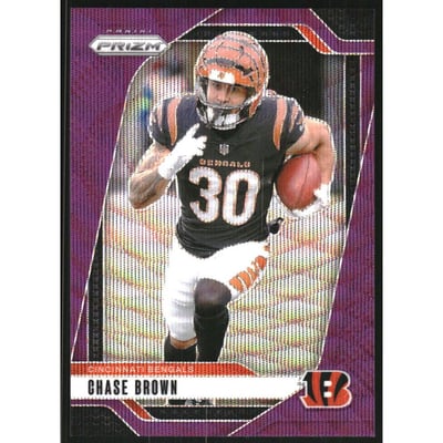 2024 Panini Prizm Prizms Purple Wave #60 Chase Brown