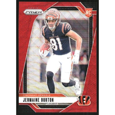 2024 Panini Prizm Prizms Red Wave #350 Jermaine Burton