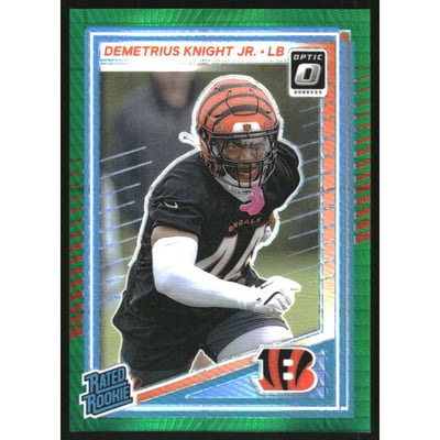 2025 Donruss Optic Green Hyper #296 Demetrius Knight Jr. RR