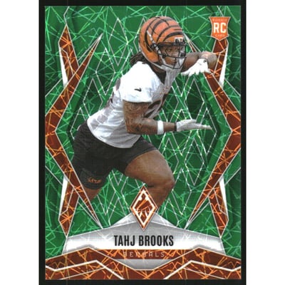 2025 Panini Phoenix Green Lazer #244 Tahj Brooks