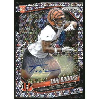 2025 Panini Prizm Autographs Prizms No Huddle #335 Tahj Brooks
