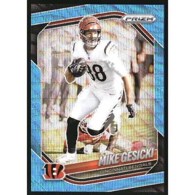 2025 Panini Prizm Prizms Blue Wave #79 Mike Gesicki
