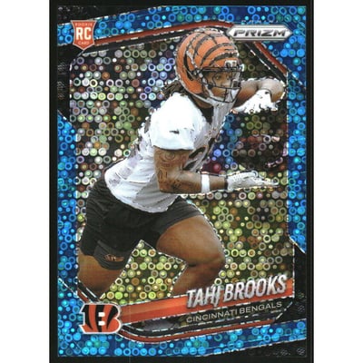 2025 Panini Prizm Prizms No Huddle Blue #335 Tahj Brooks