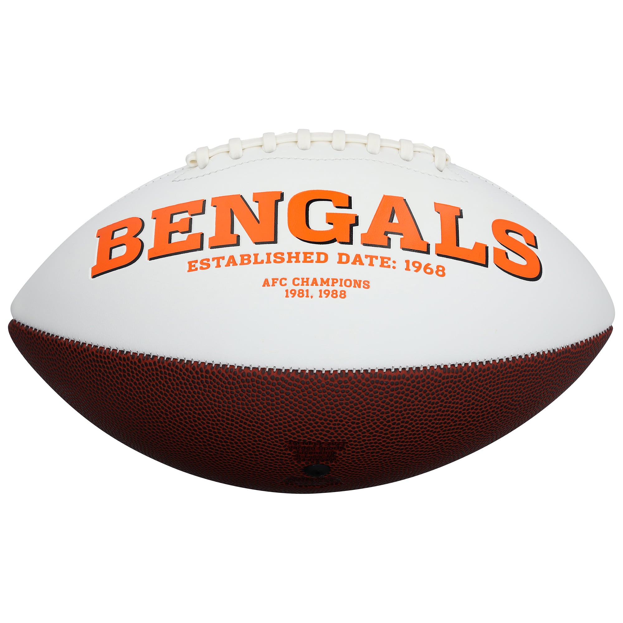 Chad Johnson Cincinnati Bengals Autographed Franklin White Panel Football with "Ochocinco" Inscription