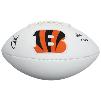 Chad Johnson Cincinnati Bengals Autographed Fanatics Authentic Franklin White Panel Football with "Ochocinco" Inscription 