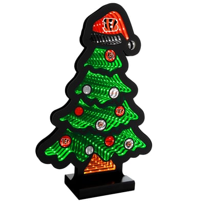 Cincinnati Bengals 12" Christmas Tree LED Infinity Light