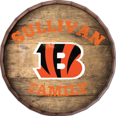 Cincinnati Bengals 24" Personalized Barrel Top