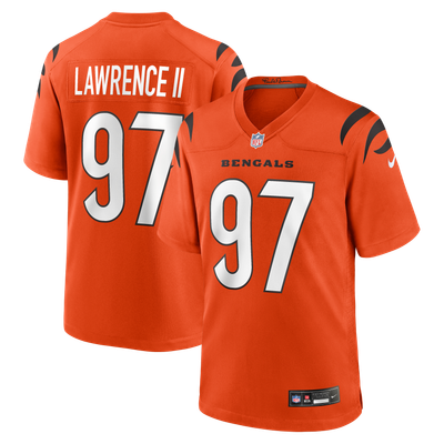 Camiseta Nike Game de la 3ª equipación del Cincinnati Bengals - Naranja - Dexter Lawrence II - Hombre