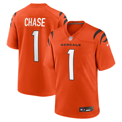 Camiseta Nike Game de la 3ª equipación del Cincinnati Bengals - Naranja - Ja'Marr Chase - Hombre