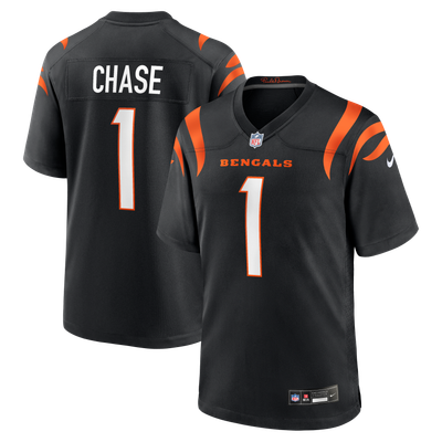 Camiseta Nike Game de la 1ª equipación del Cincinnati Bengals - Negro -  Ja'Marr Chase - Jóvenes